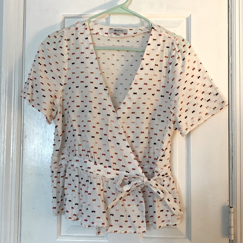 Madewell wrap top.